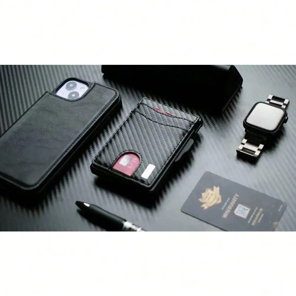 Wallet for Men, Mens Minimalist Wallet 9-13 Cards, Slim Compact Wallet with Mone