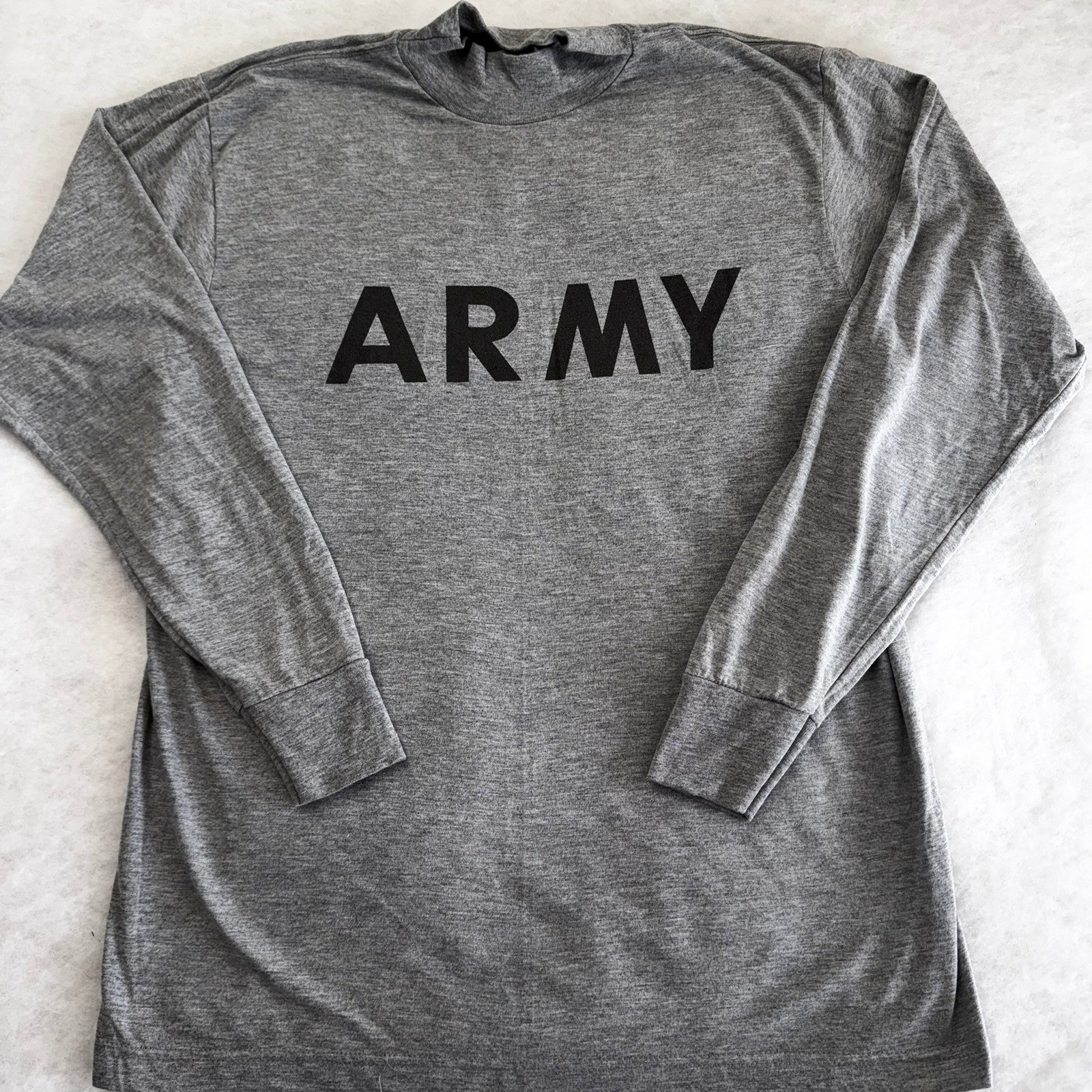 US Army IPFU Physical Fitness Uniform Long Sleeve T-Shirt Gray Medium UNICOR