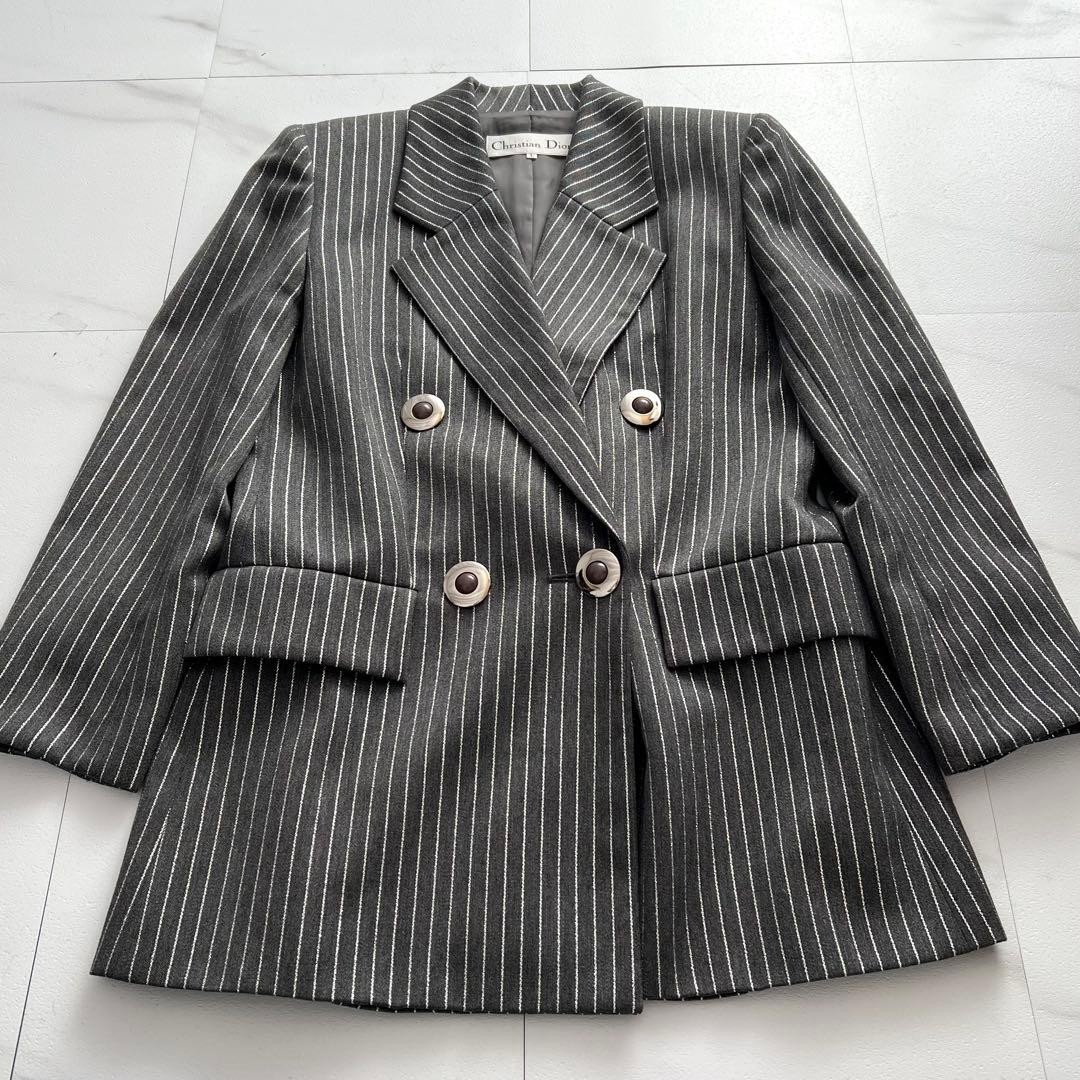 Christian Dior tailored jacket, women’s, wool, gray, size M