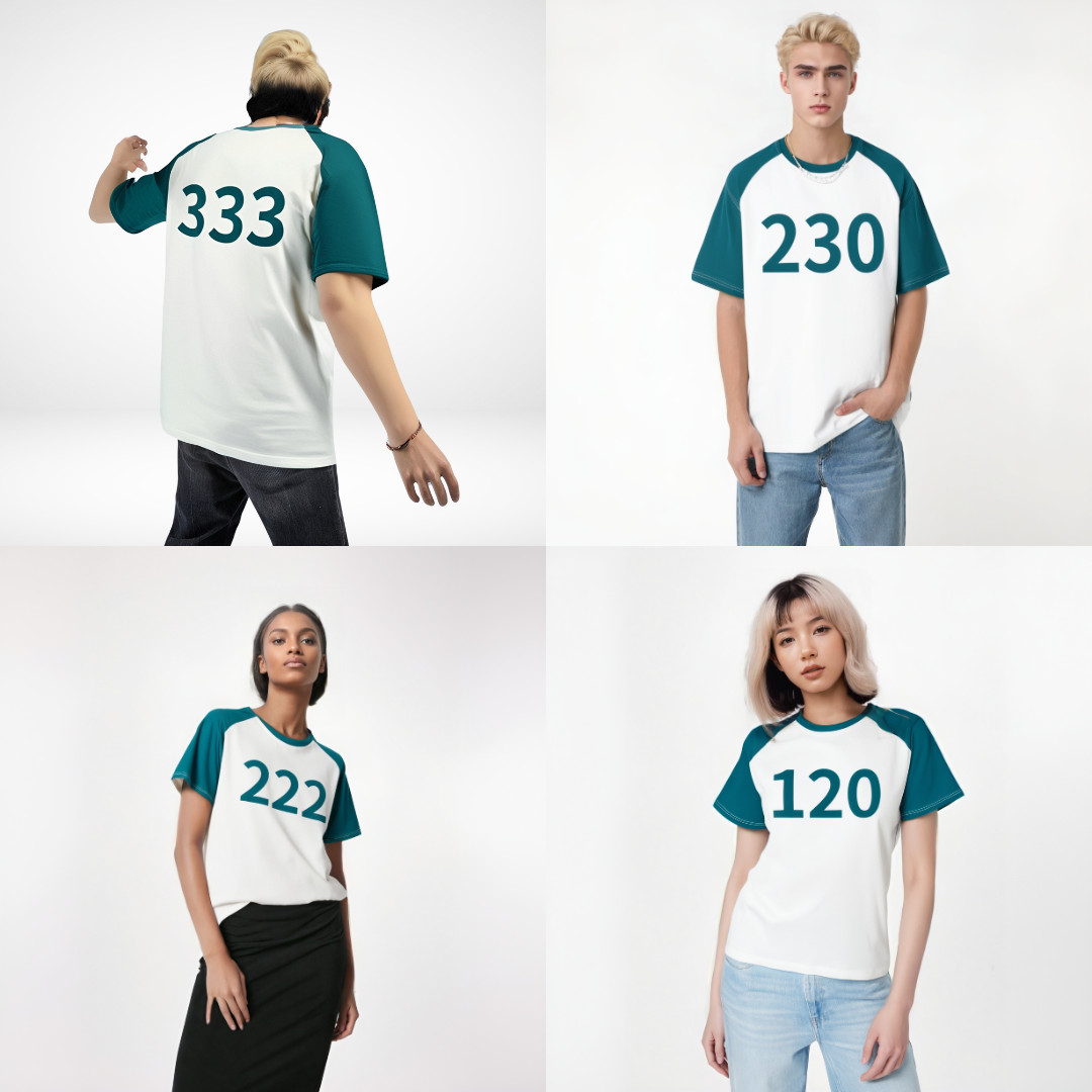Player Numbered T-shirt Unisex Cosplay Outfit Halloween Costume