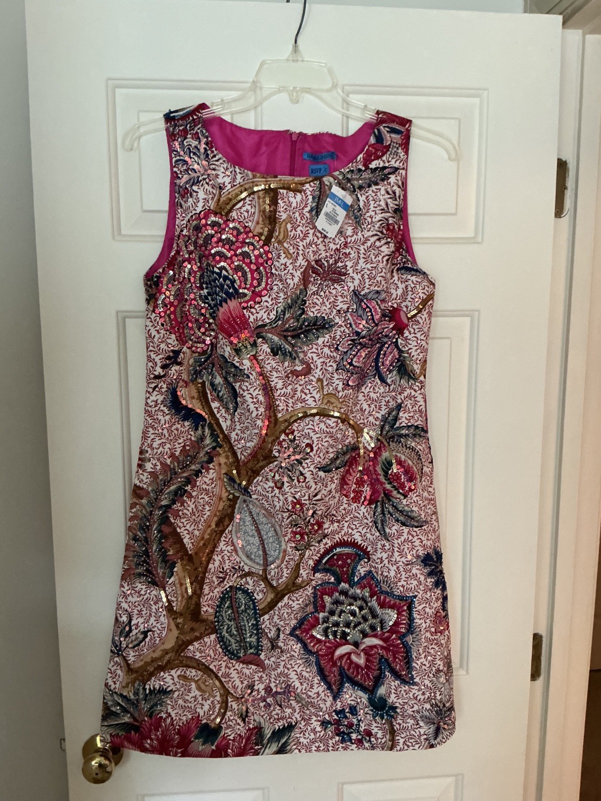 j. mclaughlin sequin and floral shift dress. Original price$598
