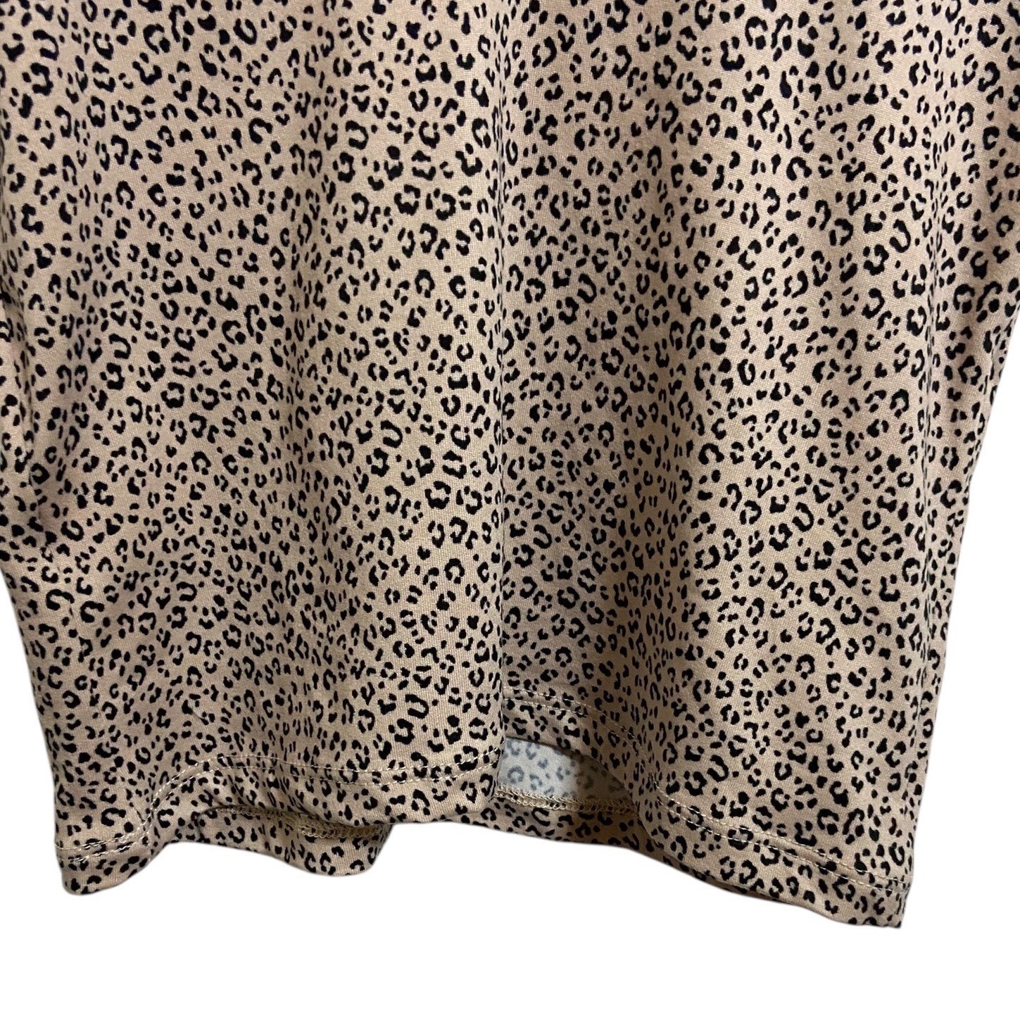 Gaze NEW DTLA Leopard Print V-Neck Spaghetti Strap Camisole Top Tan Black XS