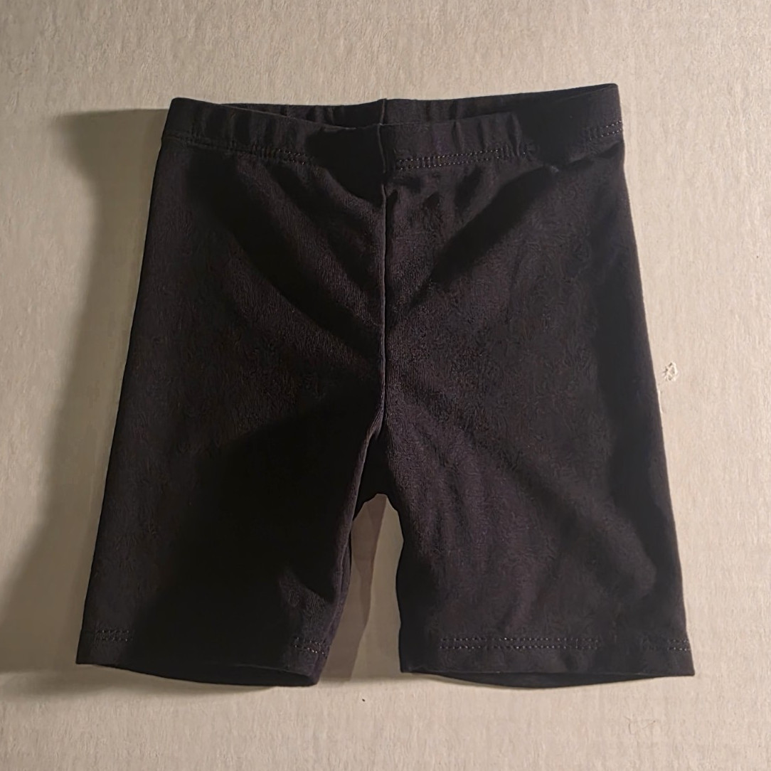 Wonder Nation Girls 2T Black Biker Shorts
