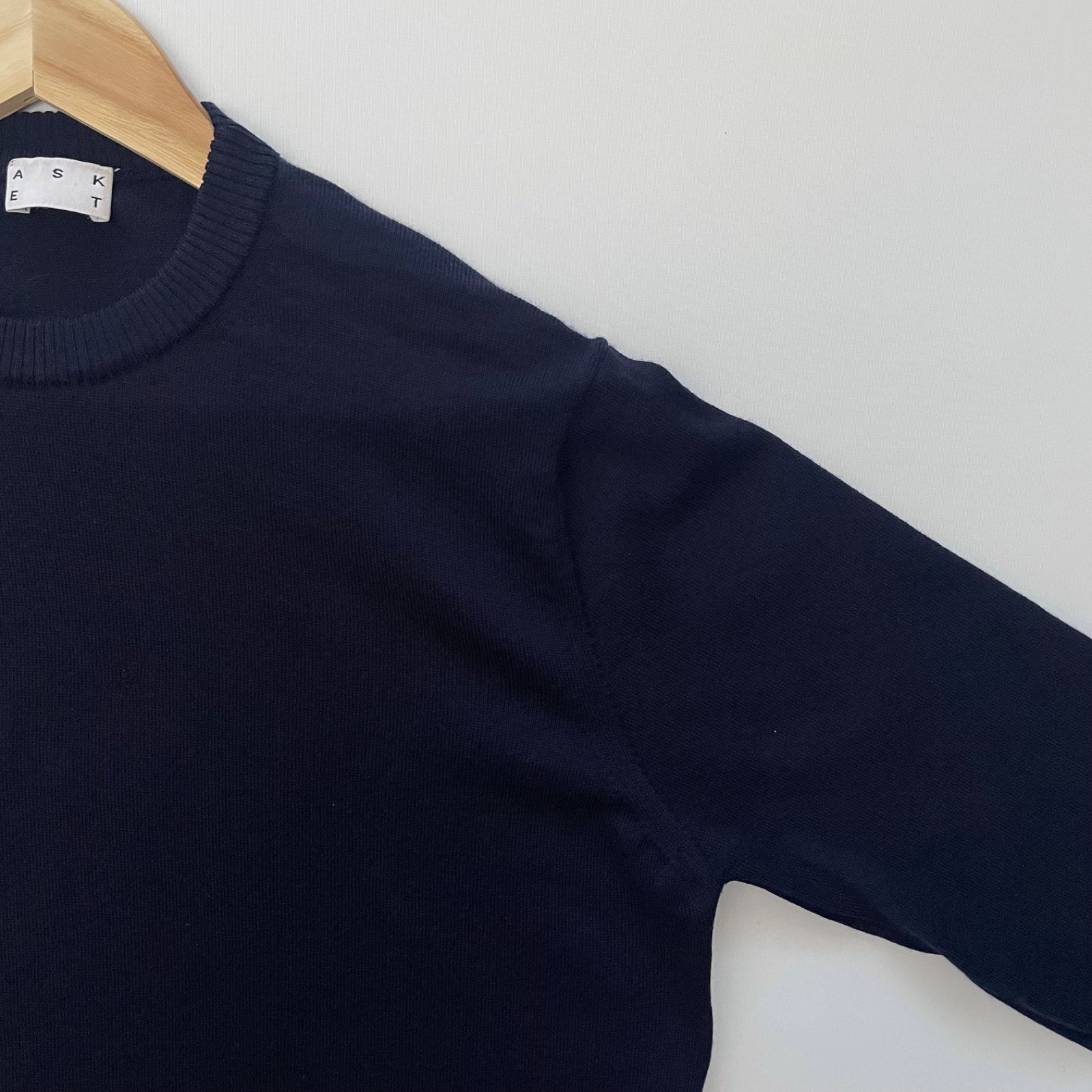 Asket Merino Wool Sweater Men’s Size M Regular Blue Made in Romania *Read