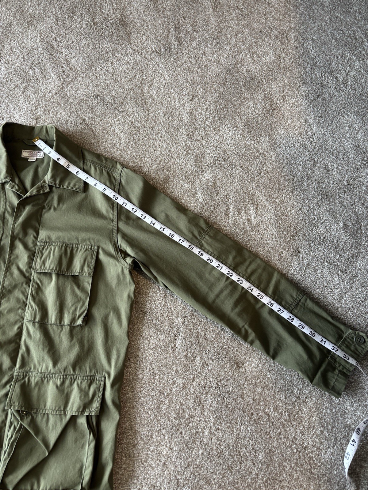 Wallace & Barnes Lightweight Army Green Field Military Jacket Men’s Small