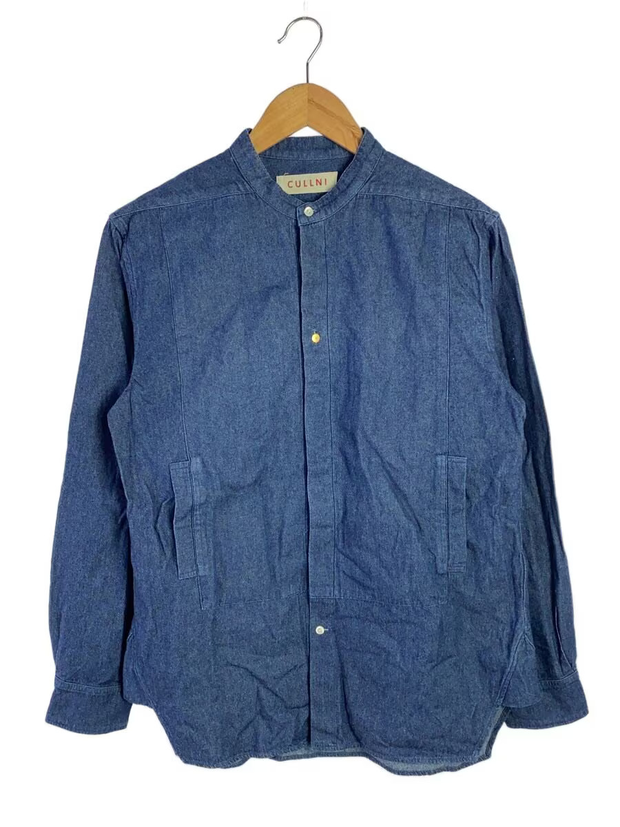 CULLNI Long Sleeve Shirt, Size 2, Denim, IDG, Solid Color, 17-SS-002
