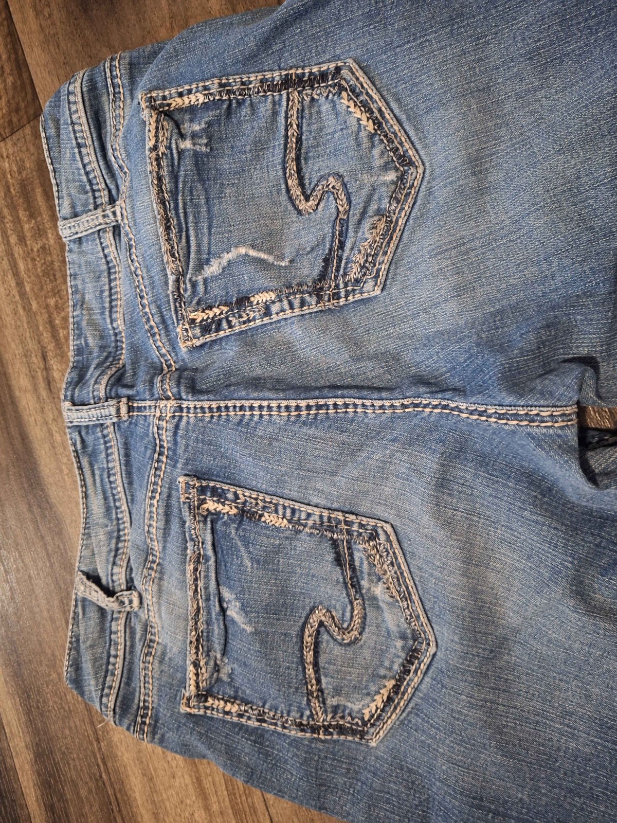 Silver Jeans SUKI ankle SLIM W34/L27 Stressed Blue Jeans