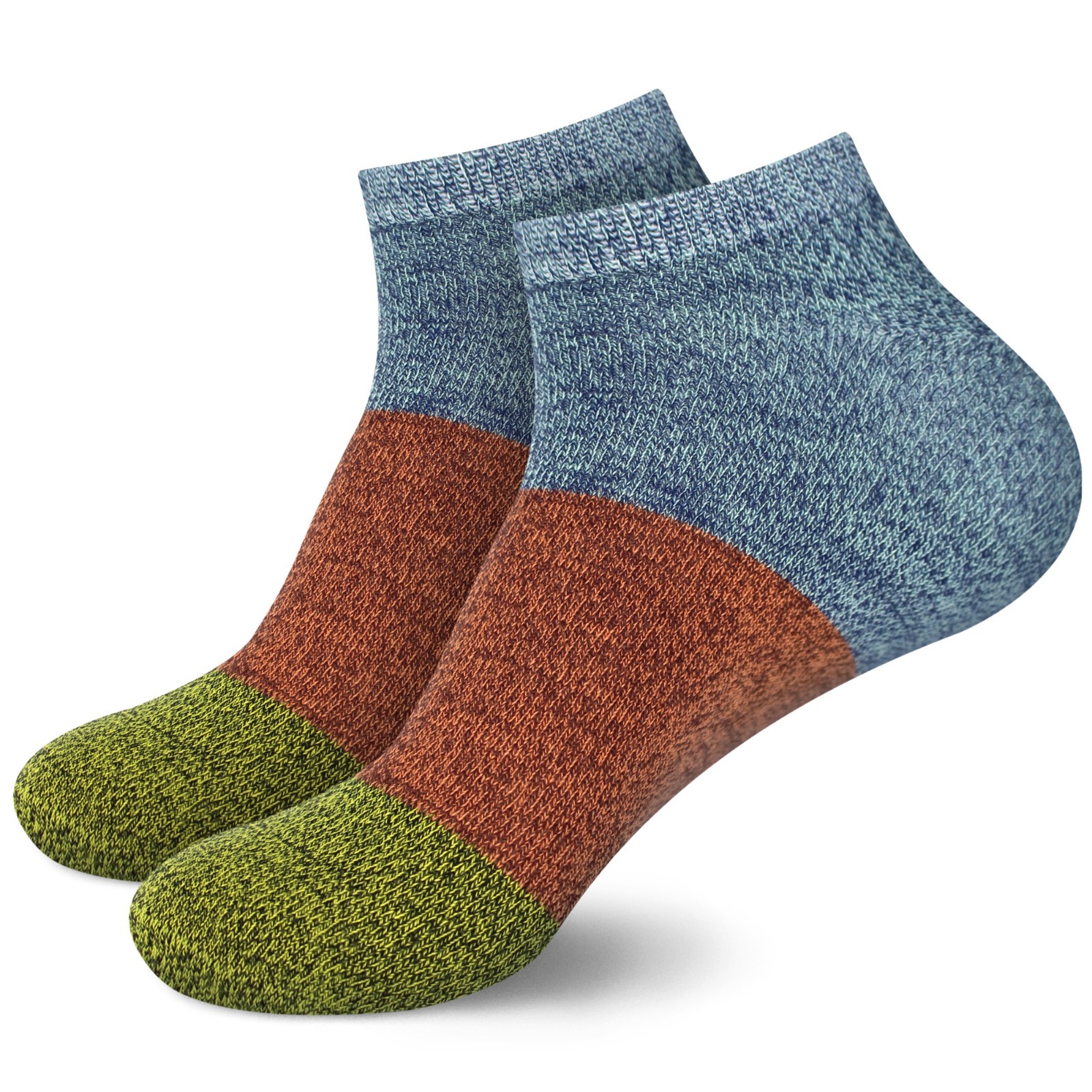 BambooMN Unisex Rayon from Bamboo Classic Casual Ankle Socks Color Block