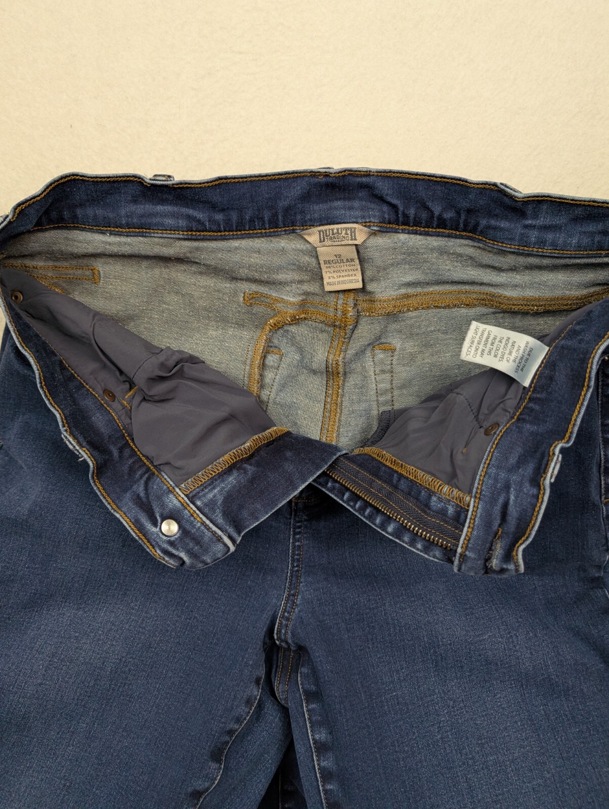 Duluth Trading Jeans Women’s 12 reg High Rise Stretch Denim skinny 30×28 dark