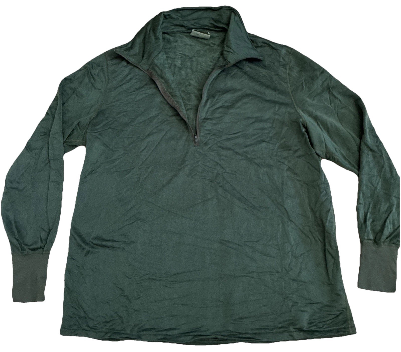 USGI Mens Size XL Sleeping Shirt Heat Retentive Moisture Resistant 1/4 Zip Shirt