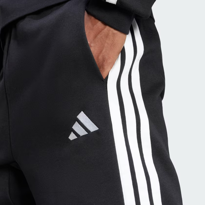 adidas men Essentials 3-Stripes Fleece Shorts