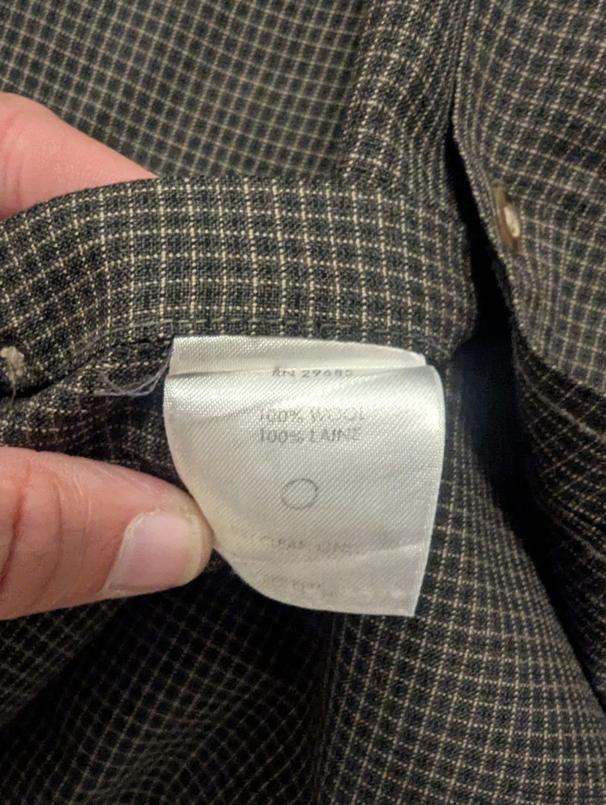 Pendleton Sir Pendleton Men’s L Brown Check Wool Worsted Button-Up Pockets