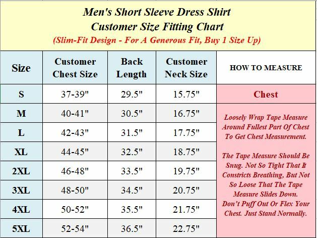 Mens Short Sleeve Solid Dress Shirt Slim Fit Button Down Casual NWT (S-5XL)