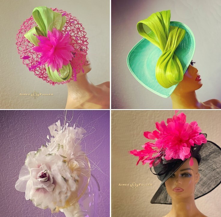 Kentucky Derby Fascinator Ivory White Moss Green Rose Hat Royal Ascot Bridal Hat