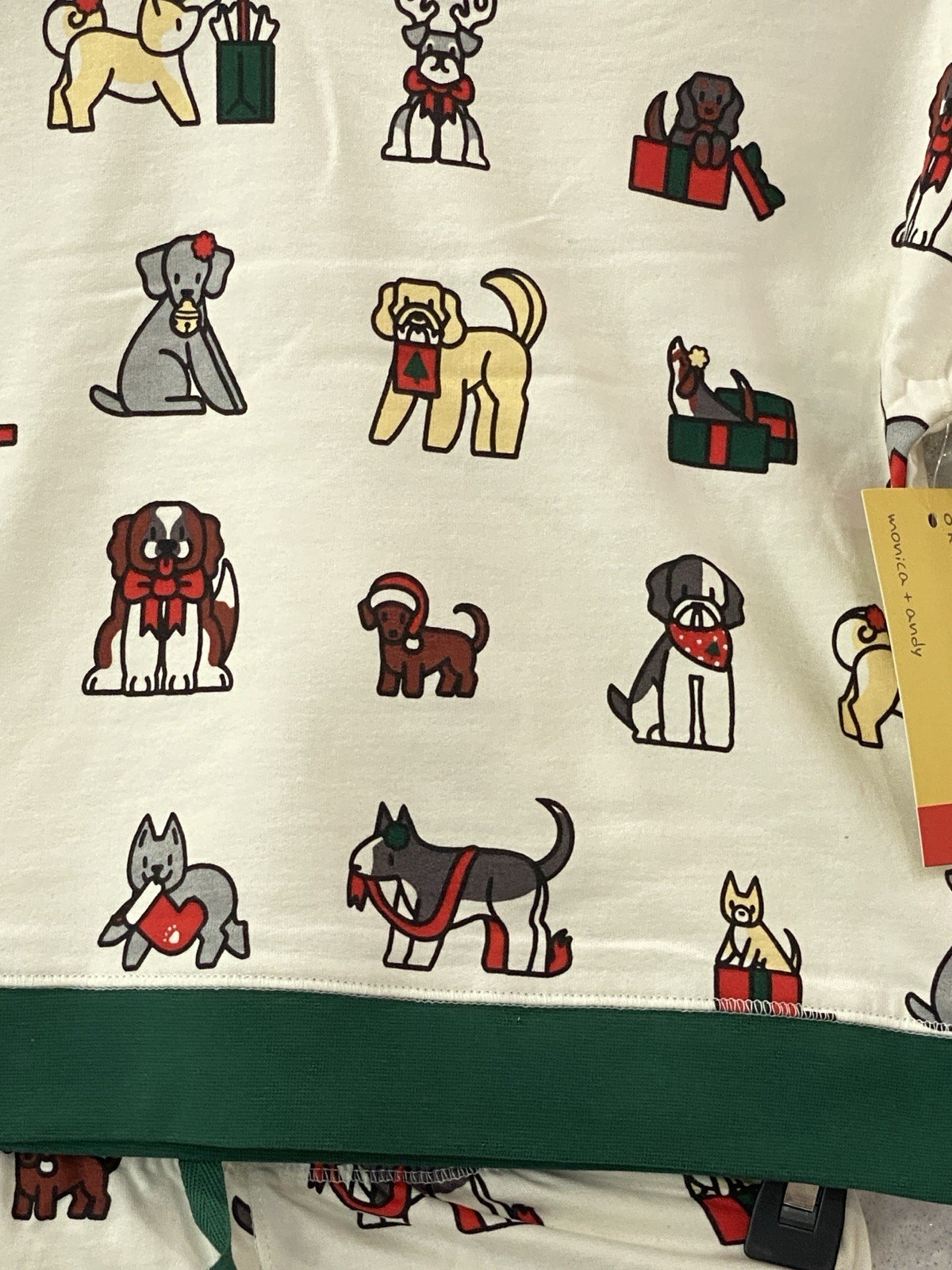 M+A Monica+Andy Organic Cotton 2 Piece Fleece Outfit Dogs Kids 2T 3T Christmas