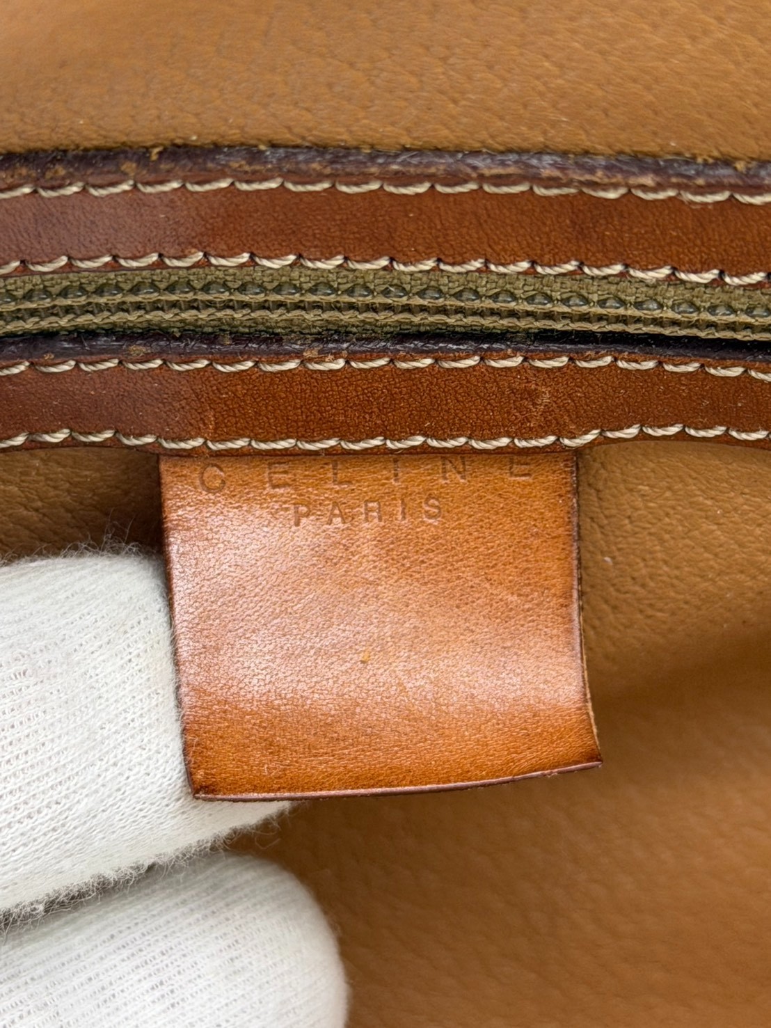 Vintage Celine Macadam Dome Hand Bag PVC Leather Brown Authentic