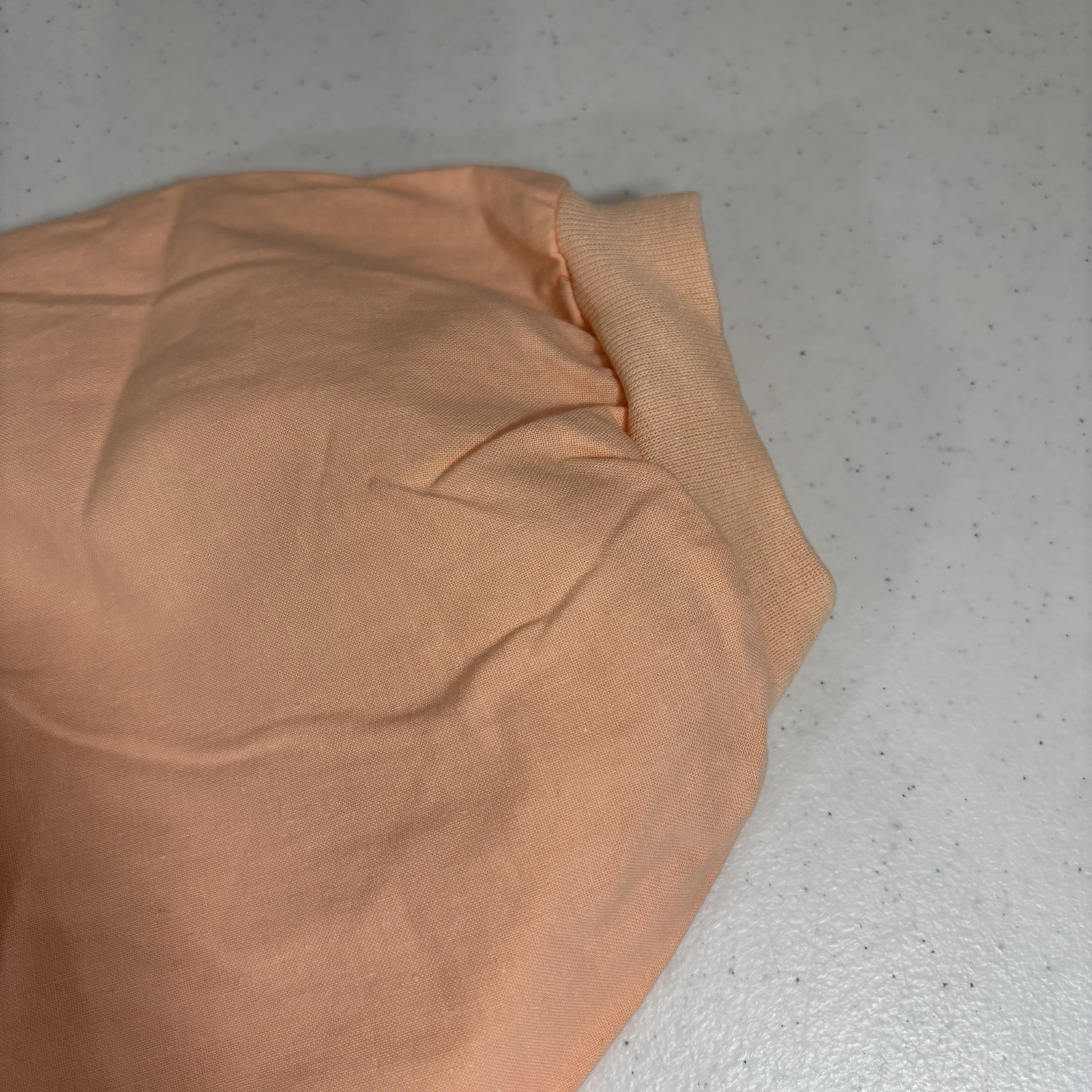 Vintage Quitman USA Peach Batwing Dolman Sleeve Sweatshirt L Made in USA 80s 90s