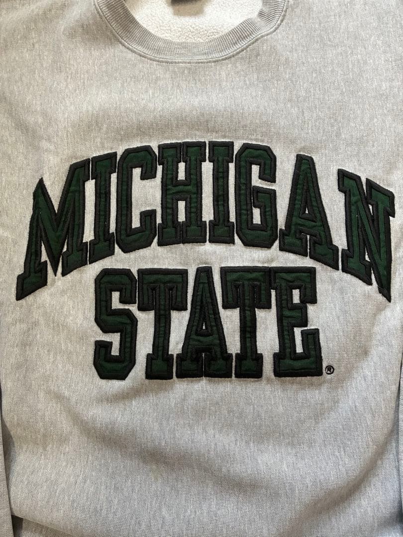 Michigan State Reverse Weave Sweatshirt Grey College Logo M