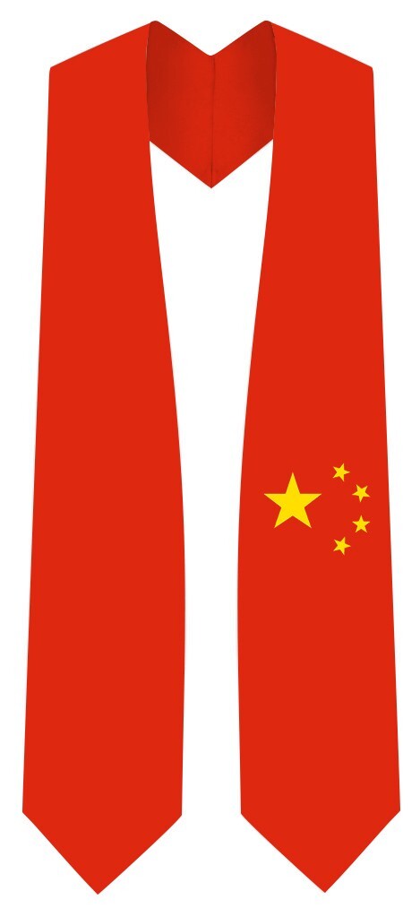China Graduation Stole – China Flag Sash