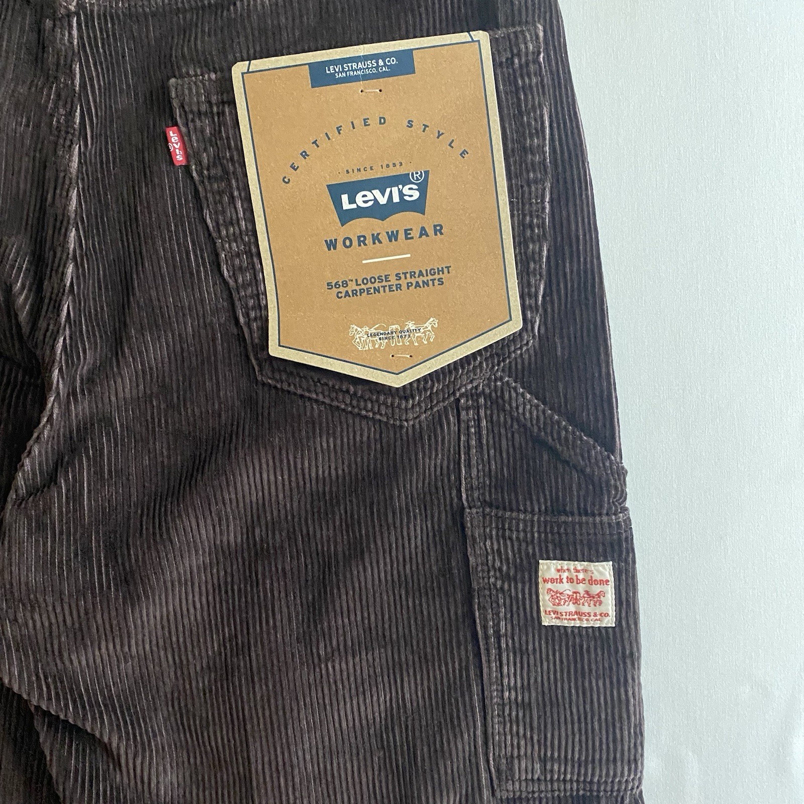 Levis 568 Loose Fit Corduroy Carpenter Pants Mens 31×32 Utility Work Skater Y2K