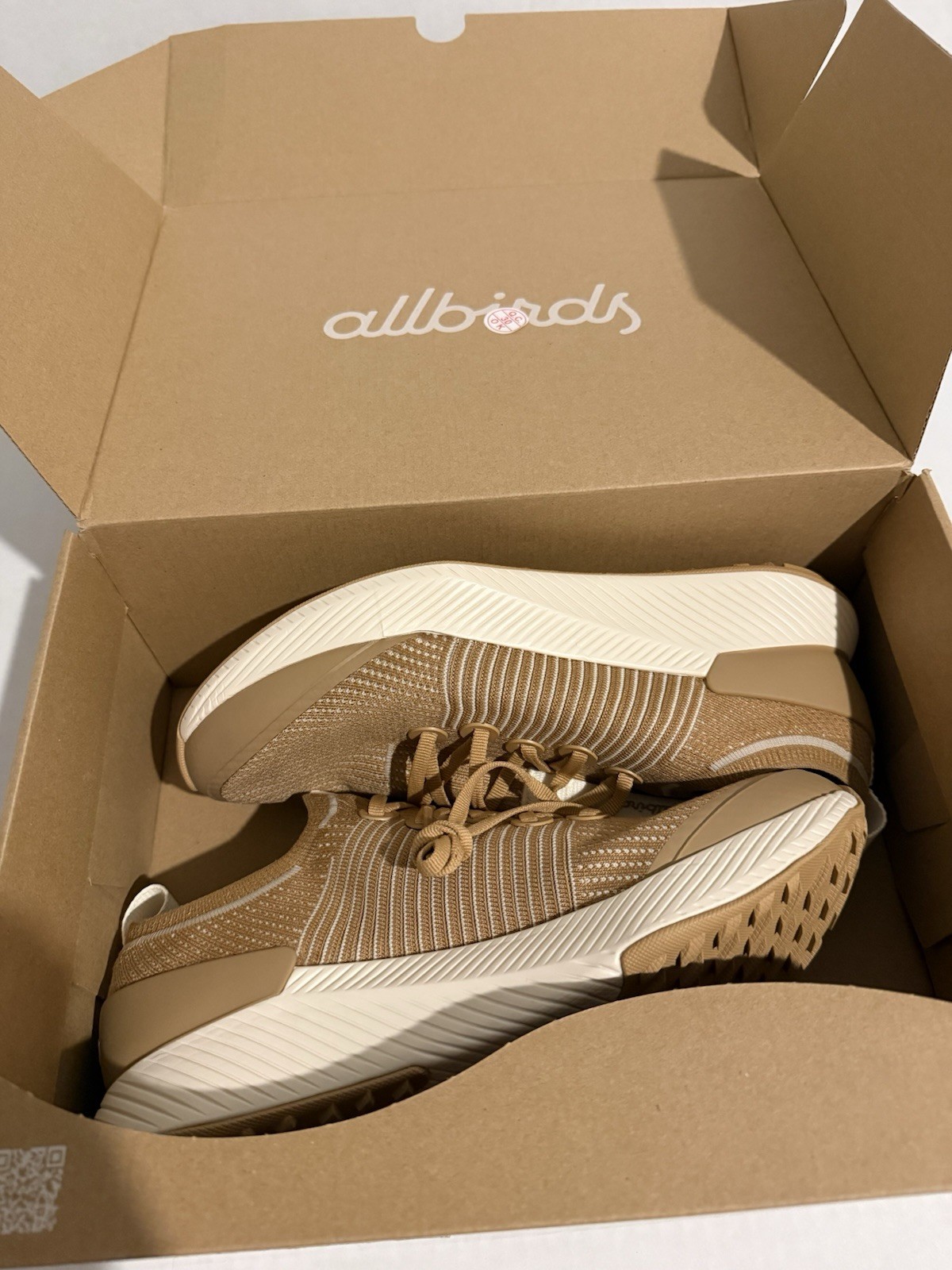Allbirds Tree Glider Women’s Lace-Up Low Top Sneakers Beige/White Size 10.5