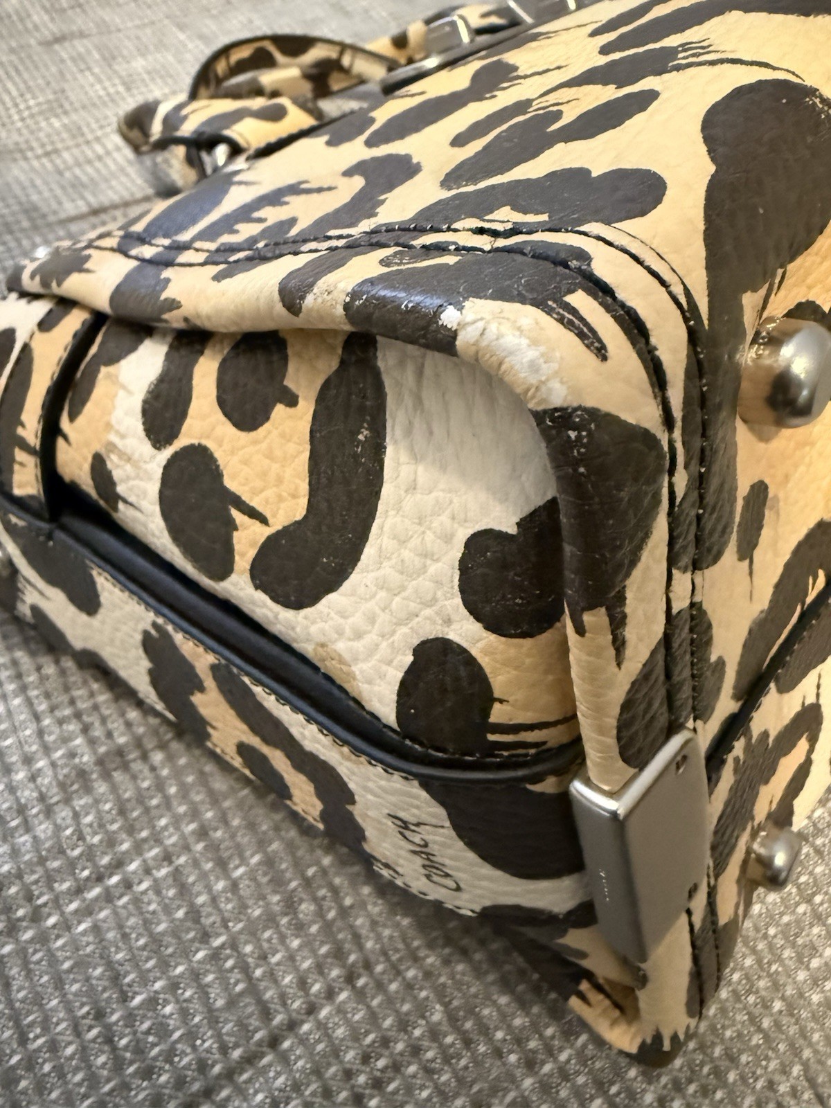 EUC Coach/Gary Baseman Wild Beast Swagger Medium Satchel w/Detachable Strap