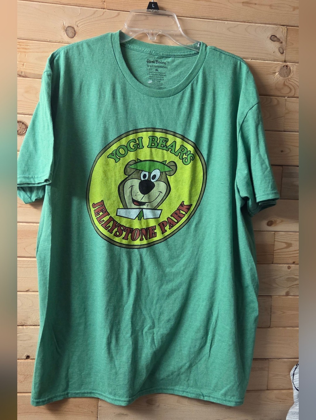 NWOT Hanna Barbera Yogi Bear Jellystone Park Green Graphic Short Sleeve Tee XL