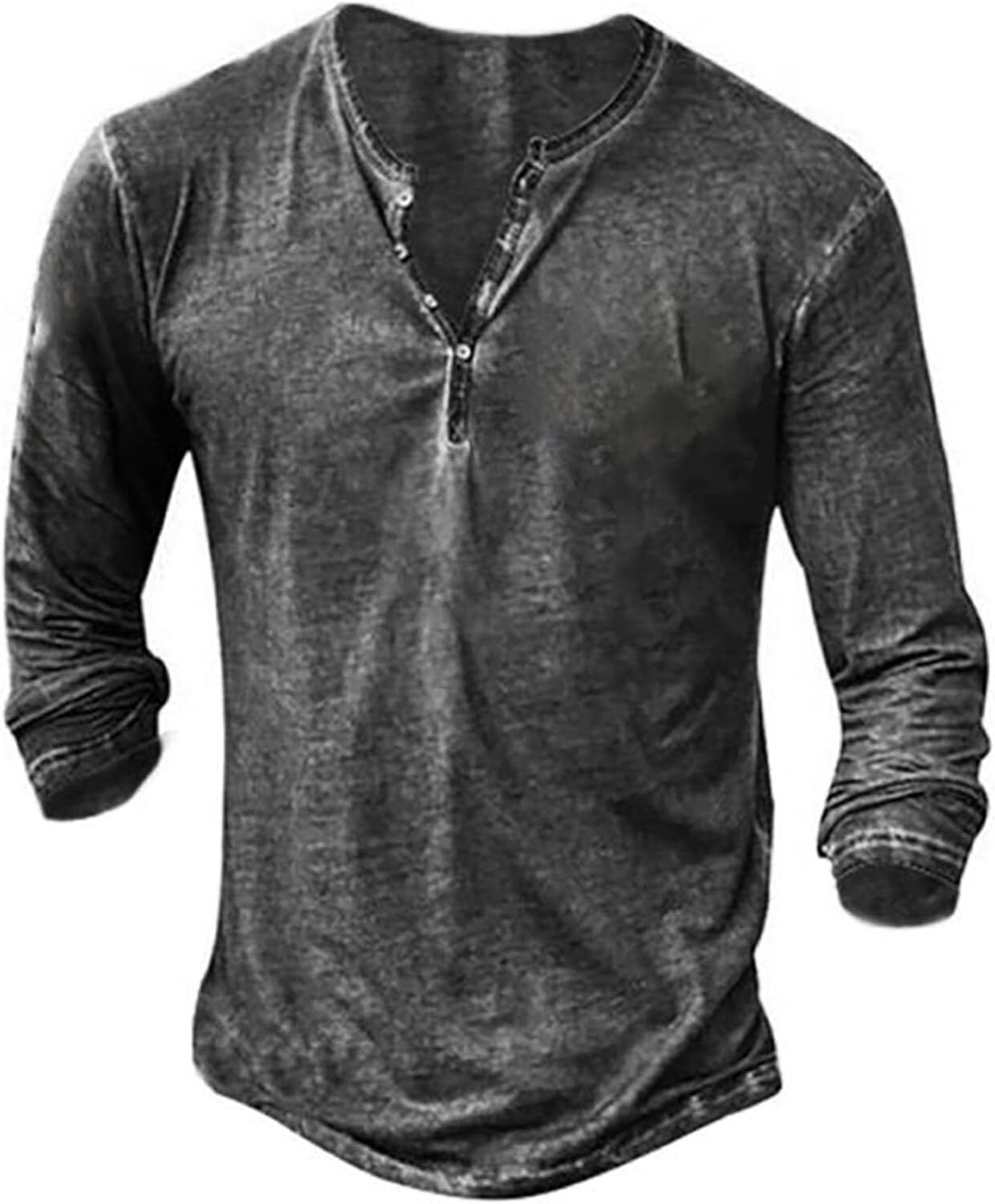 Mens Summer Henley Casual Tee Tops Short Sleeve V Neck Holiday Pullover T Shirt