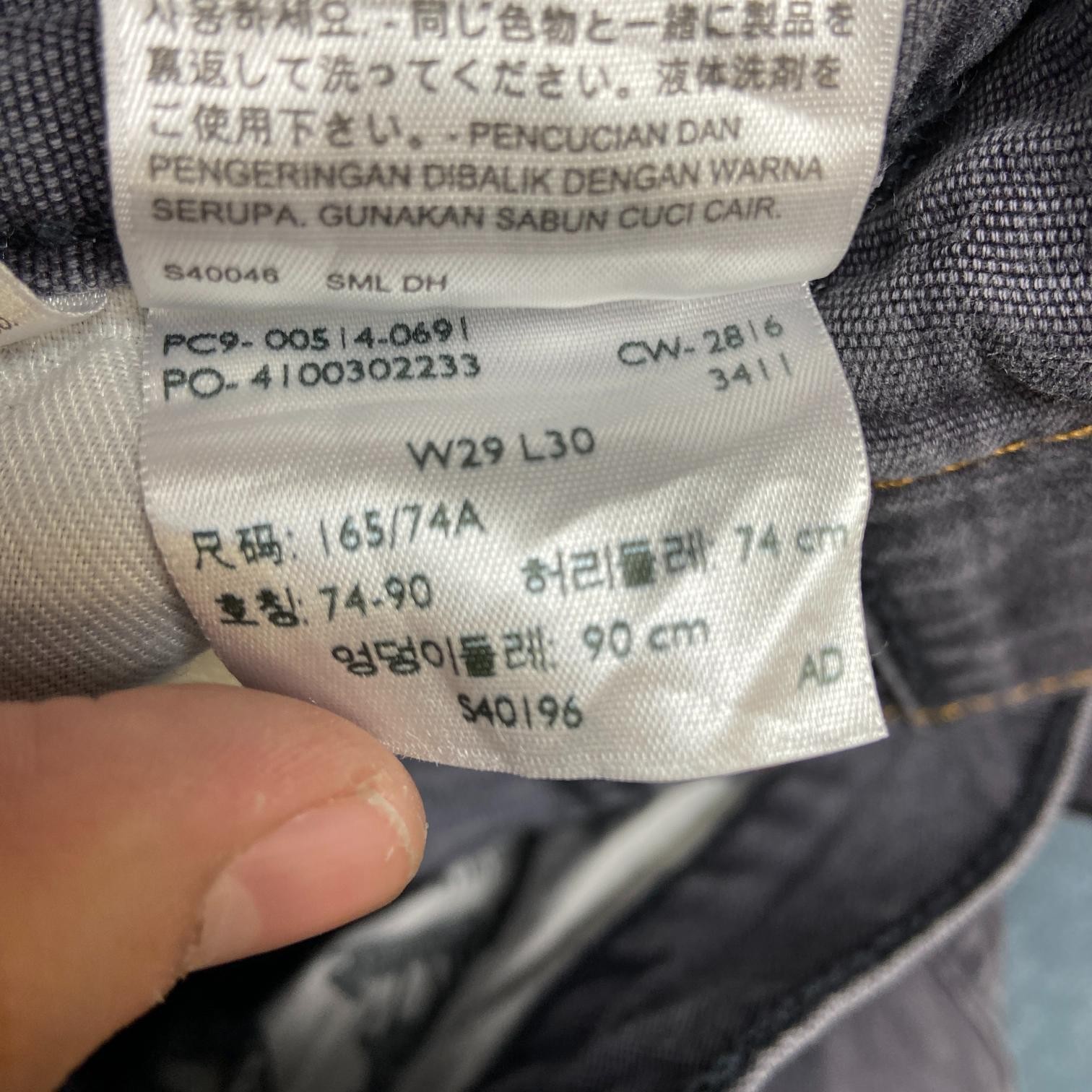 Levi’s 514 Jeans Mens 29×30 Gray Denim Everyday Wear Light Wash Straight Fit