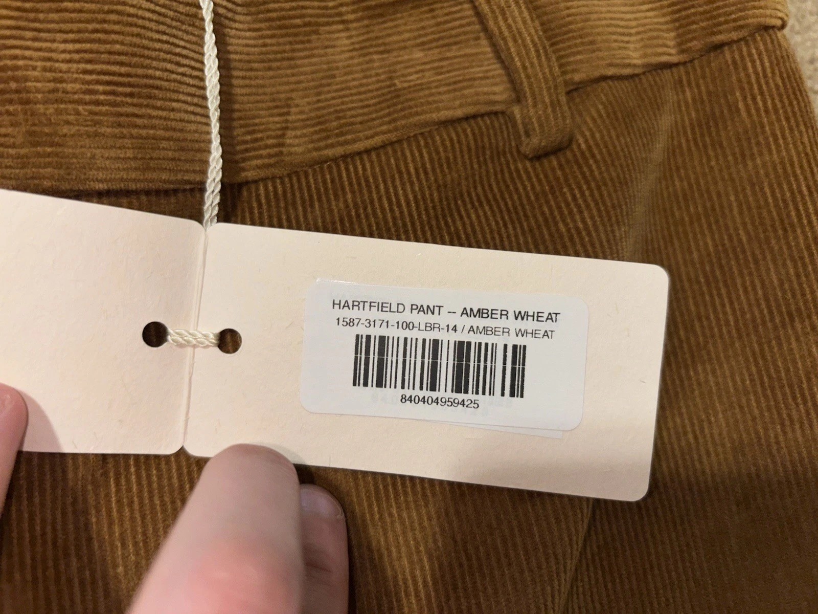 DÔEN Women’s Brown Corduroy Straight Ankle Pants High Rise Pockets Size 14