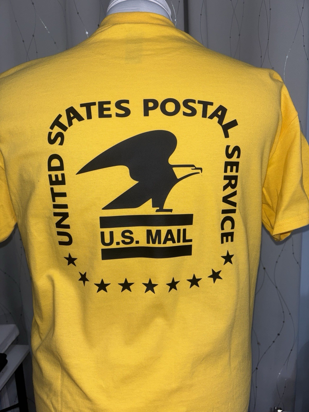 Customizable postal inspired tshirt. You pick shirt color and vinyl color.
