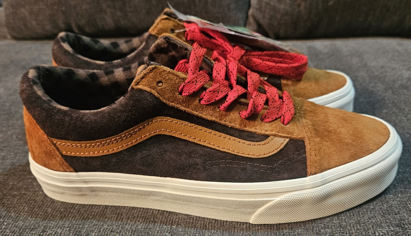 Vans Old Skool HEIQ Eco Dry Water Repellent Suede Brown Tan Men 6.5 Women 8 NWOB