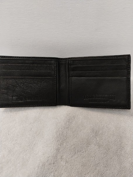 TRUE RELIGION Genuine Leather Bi-Fold BLACK, great condition