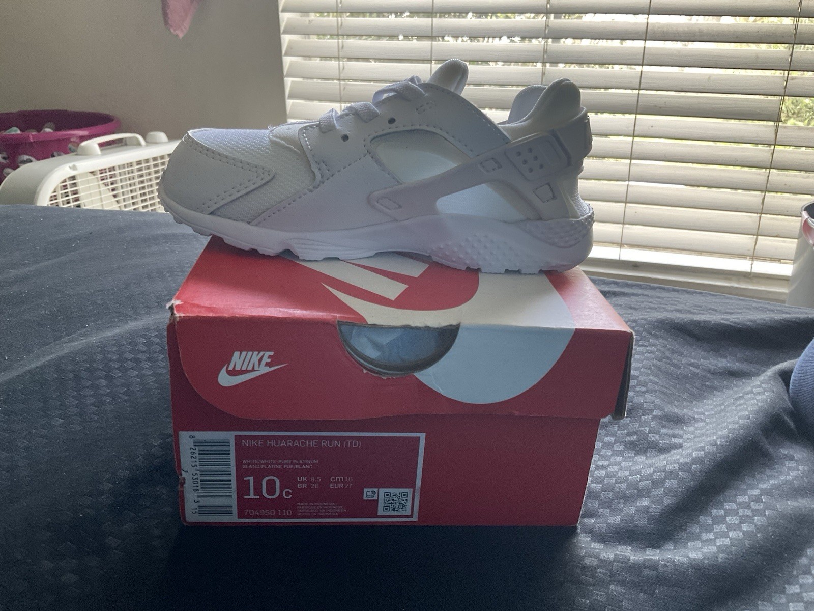Nike Huarache Run Toddler White Size 10c New