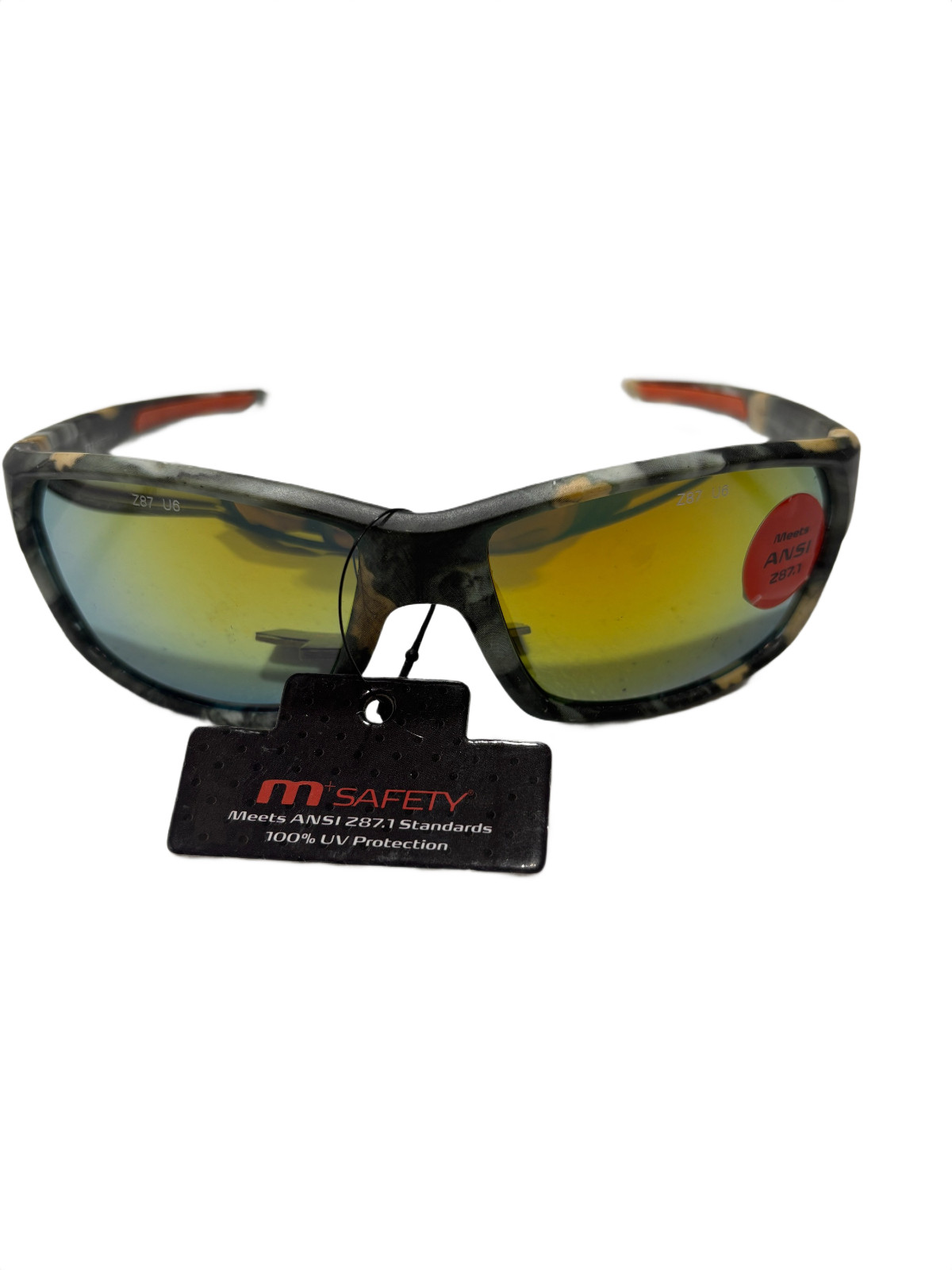 3 Pack – M+ Safety Camo Sunglasses 100% UV Protection – ANSI 287.1 Standards