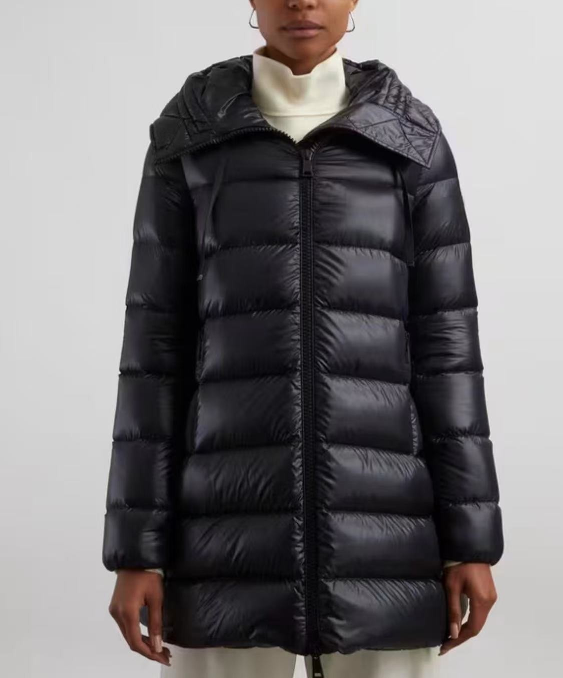 Doudoune légère Moncler Suyen Hooded Long Down Jacket SIZE 2