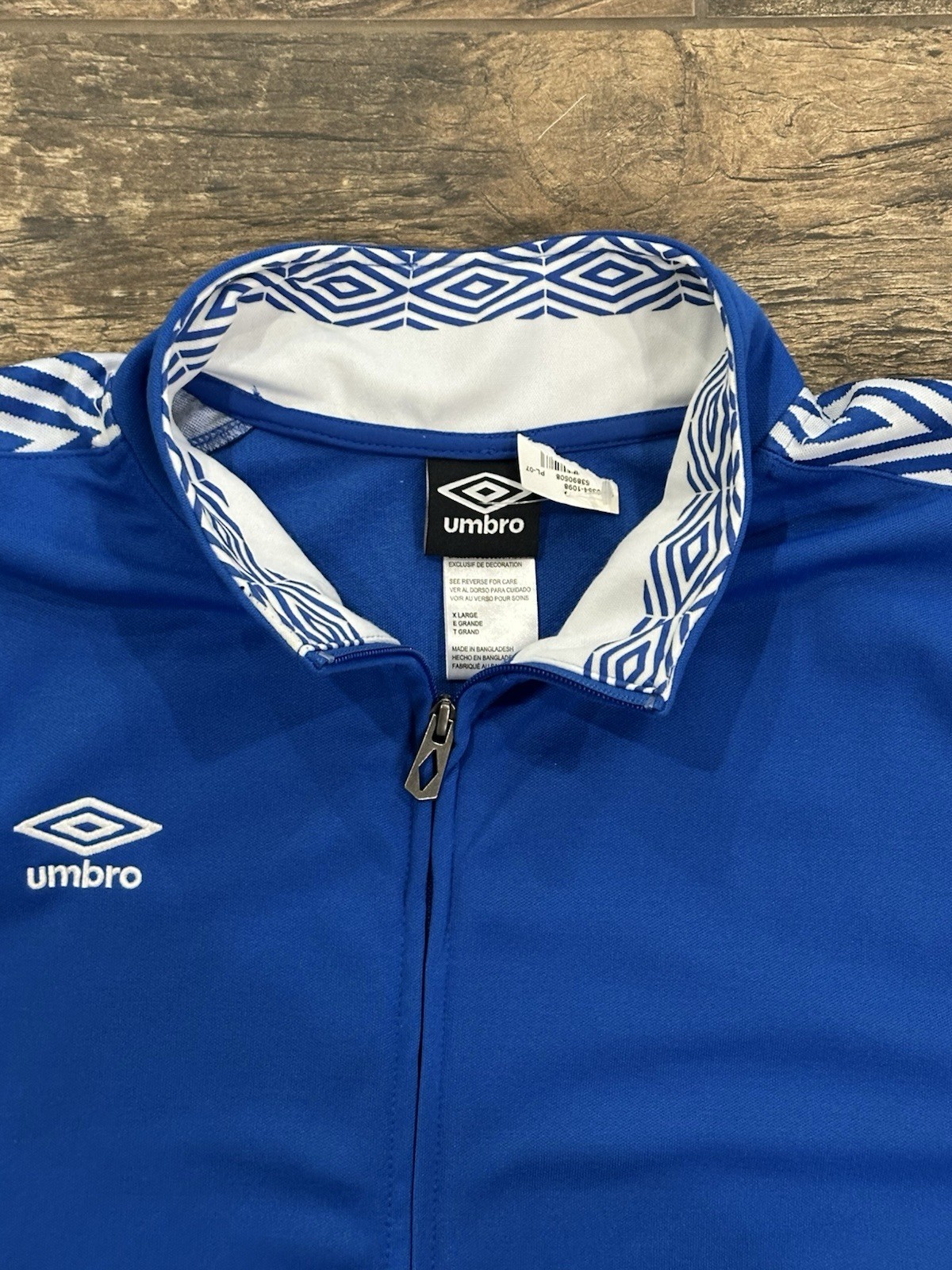 Umbro Premier Soccer Training Jacket Men’s XL Royal Blue Full Zip $100 NWT