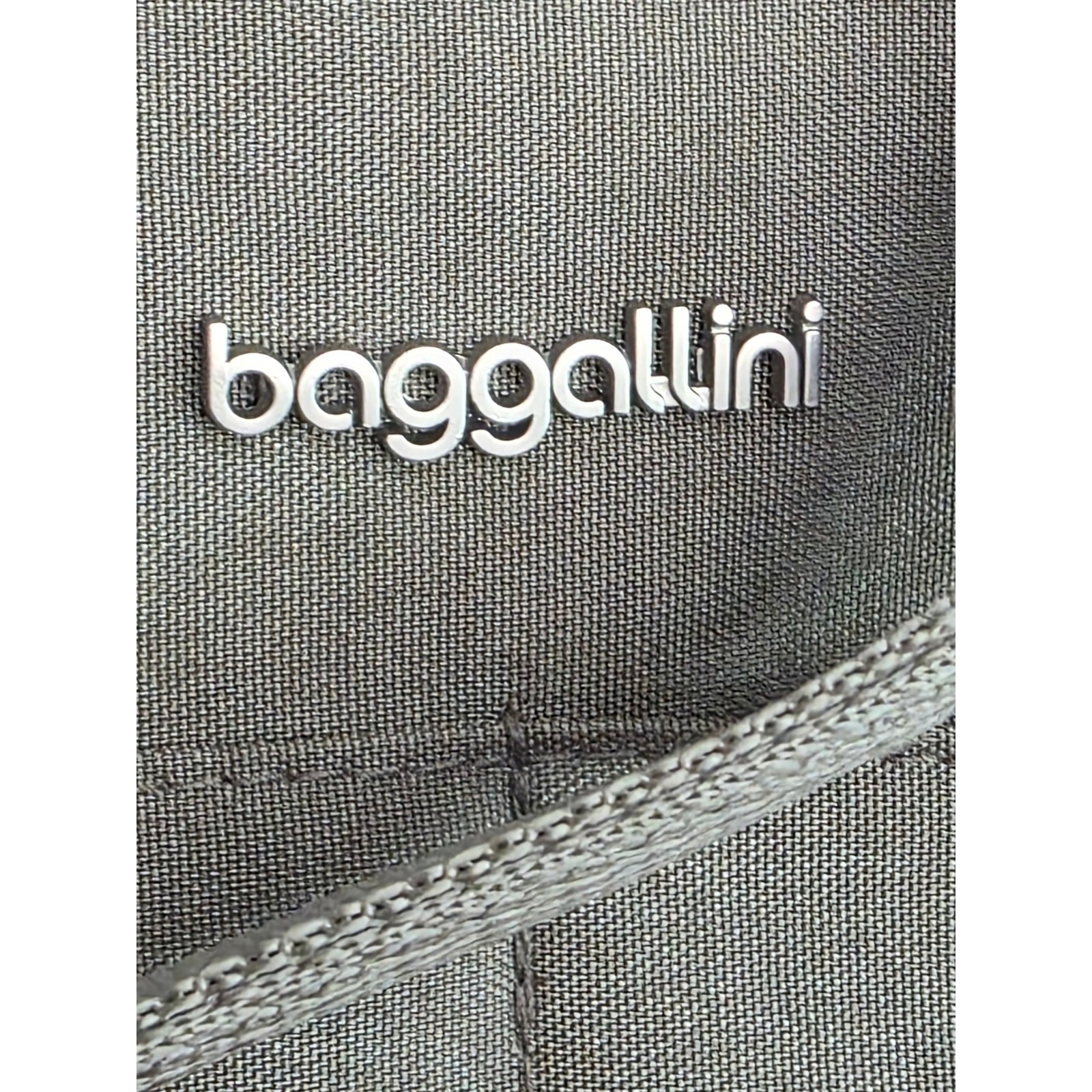 Baggallini Mini Tote Crossbody Bag Gray Travel Purse Lightweight Nylon Rare Find
