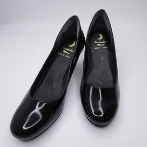 Moon Pumps Black 23cm (9.06in) Enamel Ladies Shoes AB Condition