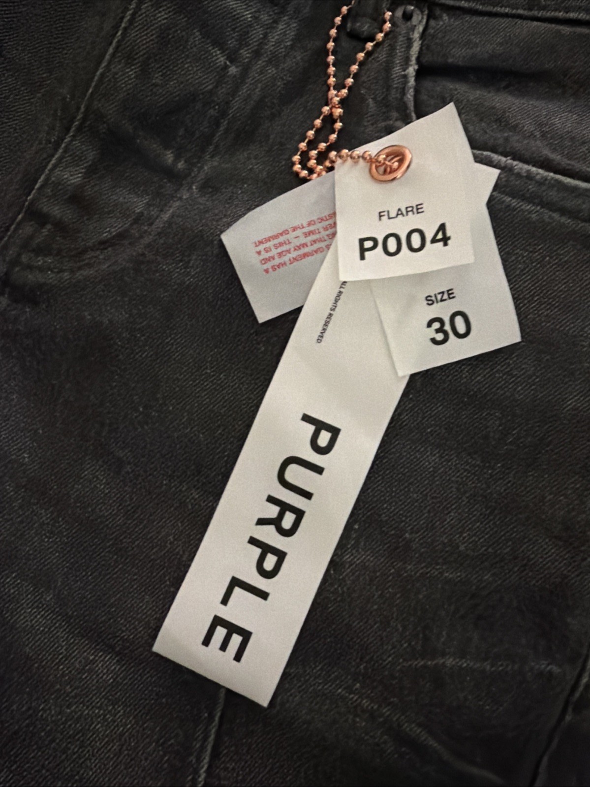 Purple Brand Jeans Men Slim Straight Flare Black P004 $330 Size 30×32 (30/32)