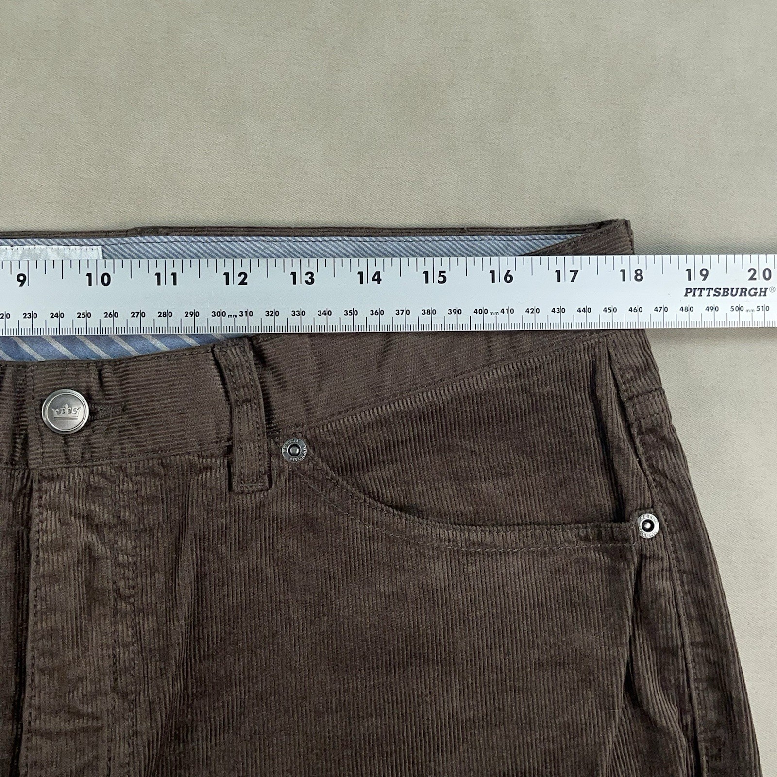 Peter Millar Superior Soft Corduroy Five Pocket Pants Men’s 35×34 Casual Brown