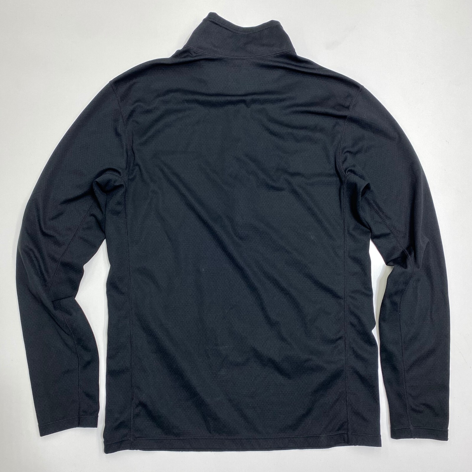 REI 1/2 Zip Pullover Top Mens M Black Long Sleeve Polartec Mock Neck Outdoor USA