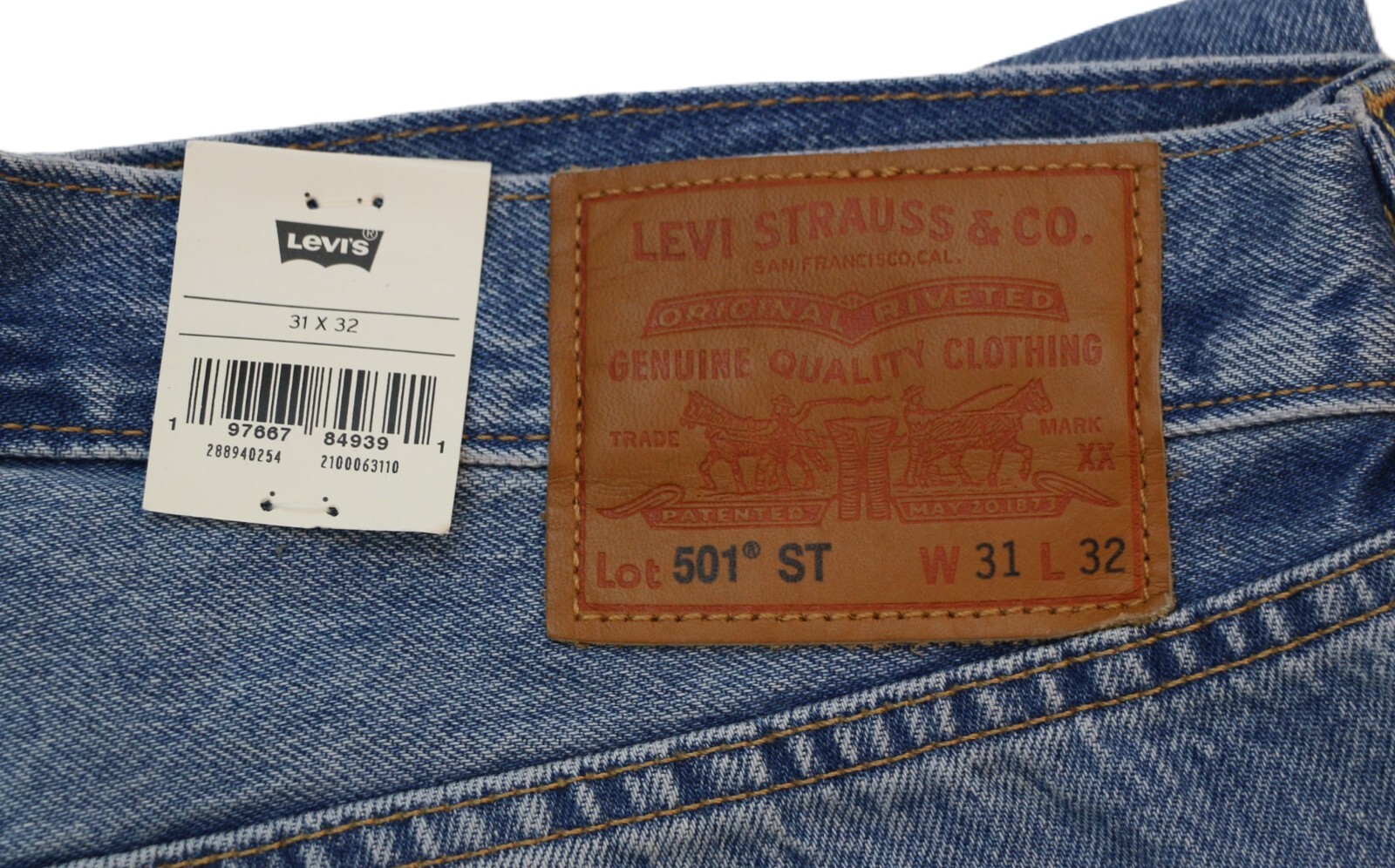 Levi’s Premium 501 Selvedge Jeans Slim Taper Men’s Sizes 100% Cotton Denim