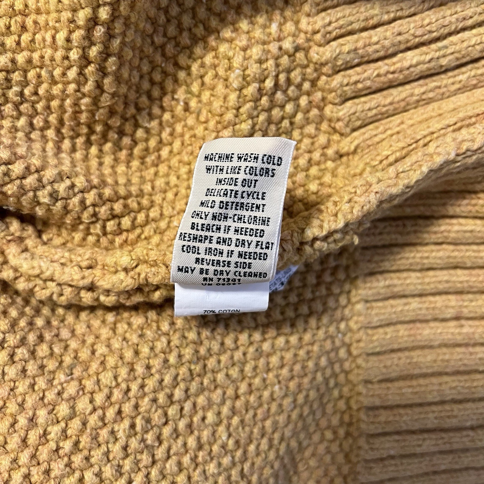 LL Bean Open Cardigan Shawl Collar Textured Chunky Knit Women’s Size Large