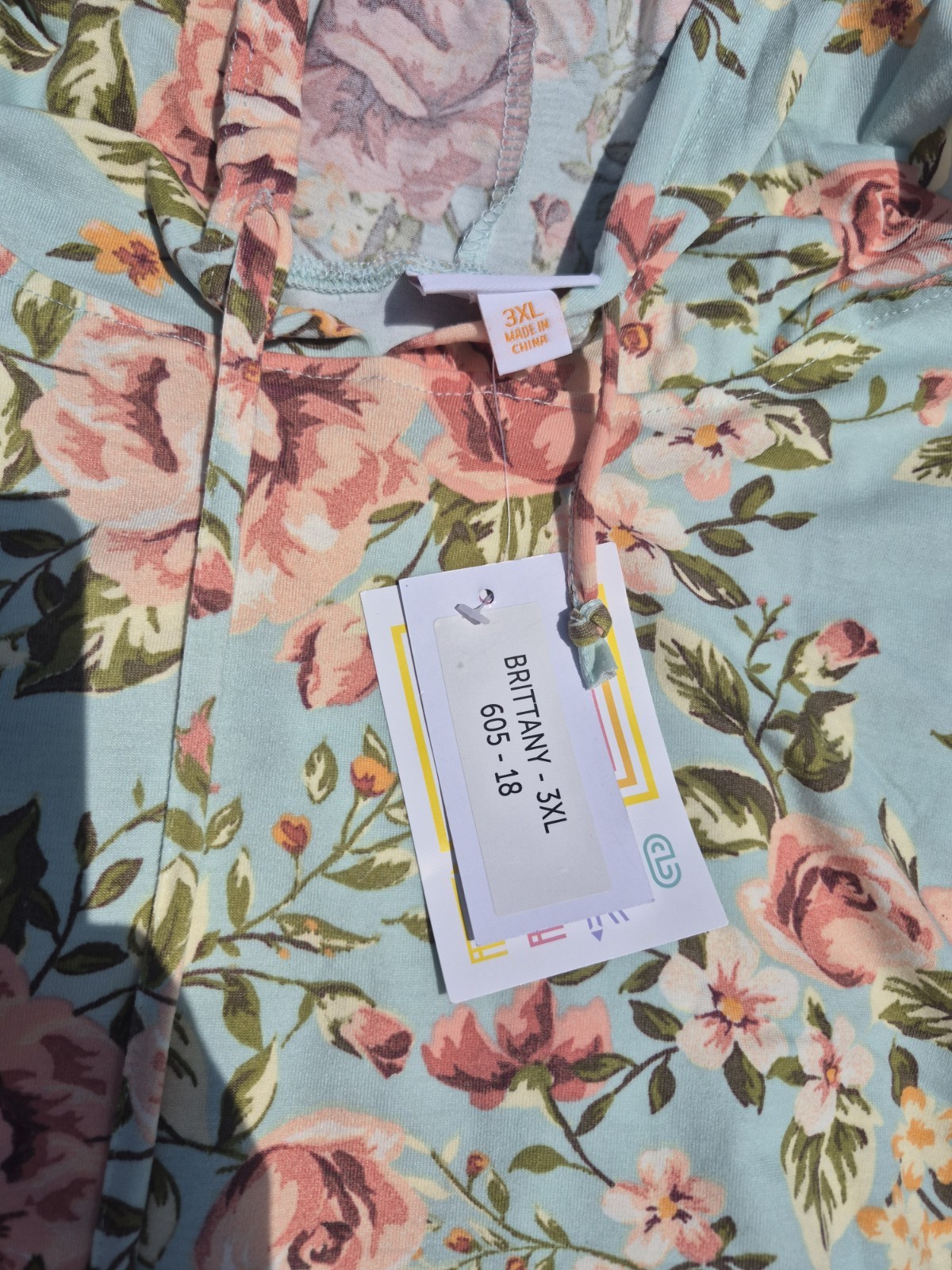 Lularoe Brittney Flower Hooded Tank Size 3xl Retail $36
