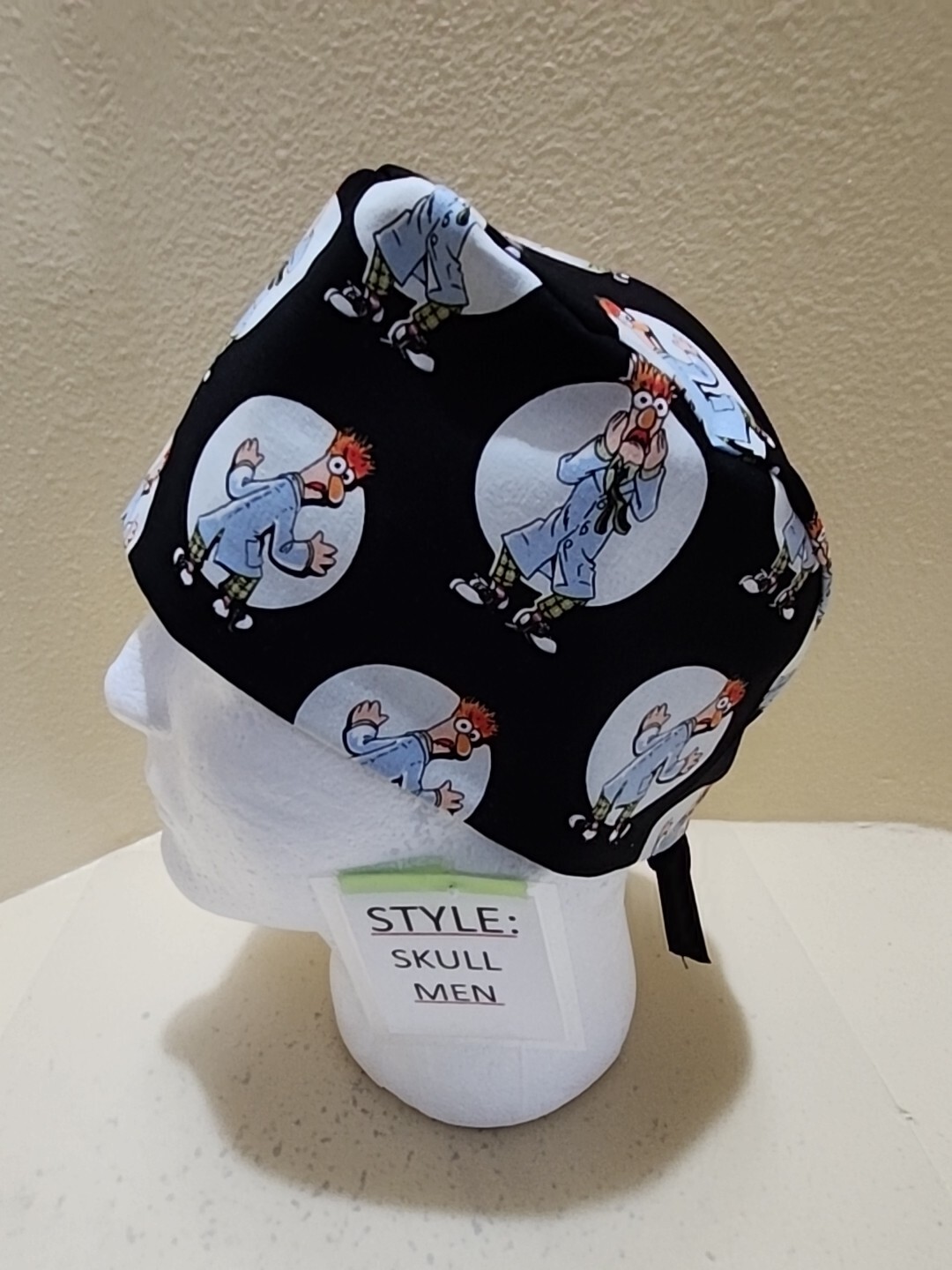 Beaker Muppet Men’s Skull/Chemo Surgical Scrub Hat/Cap Handmade