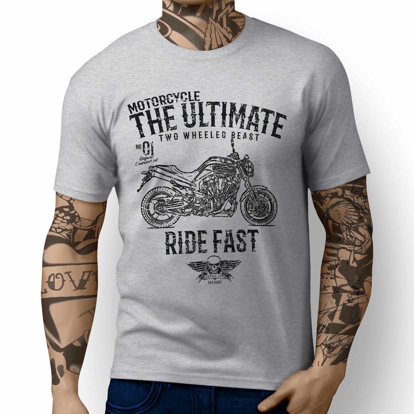 JL* Ultimate Illustration For A Yamaha MT-01 Motorbike Fan T-shirt