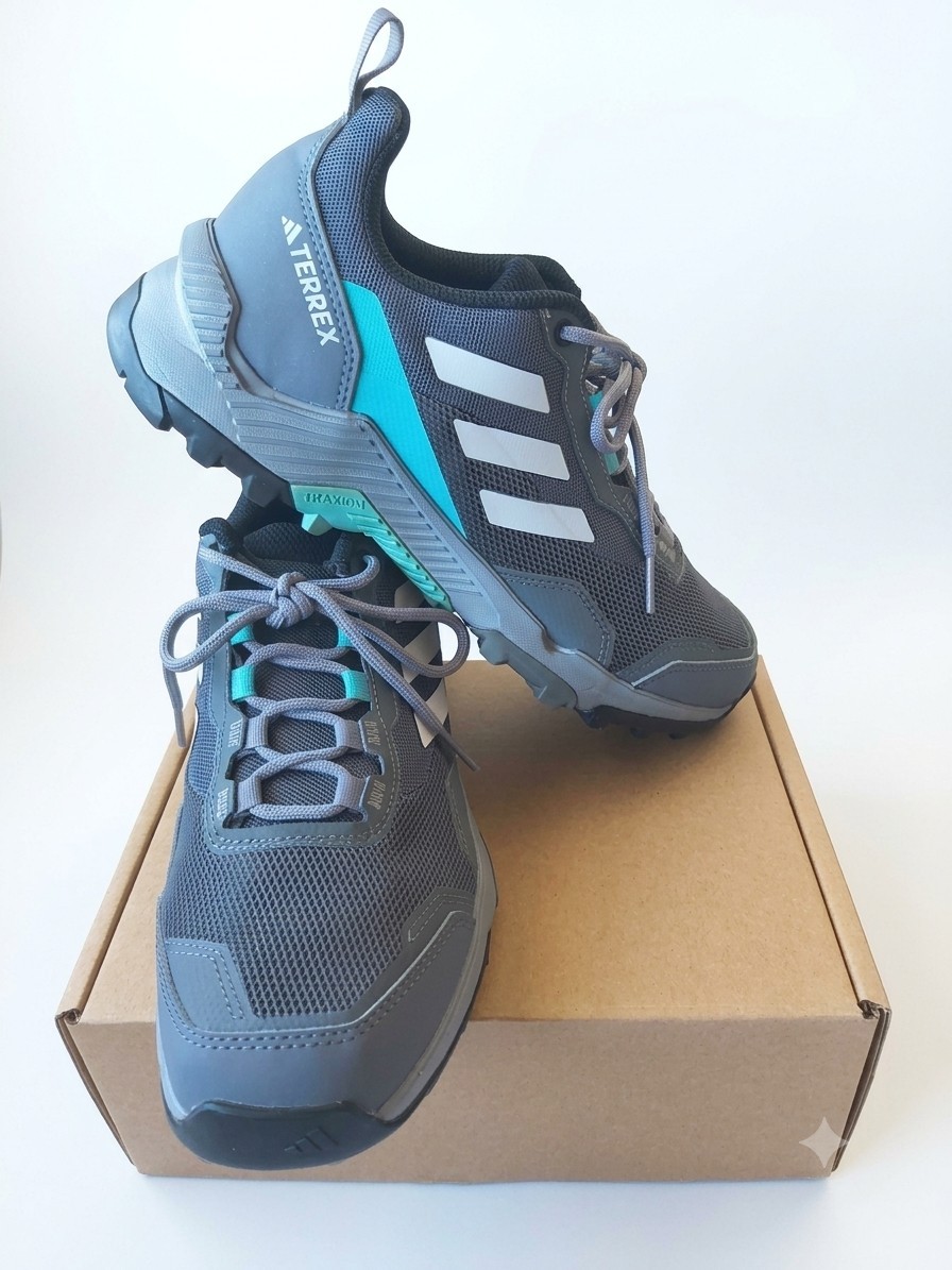 adidas Terrex Men’s Gray/Teal Low Top Lace-Up Trail Hiking Sneakers Size 7