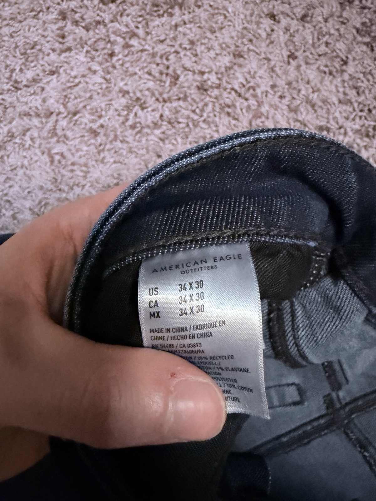 American Eagle Outfitters AirFlex+ Dark Wash Blue Slim Tapered Stretch Jeans