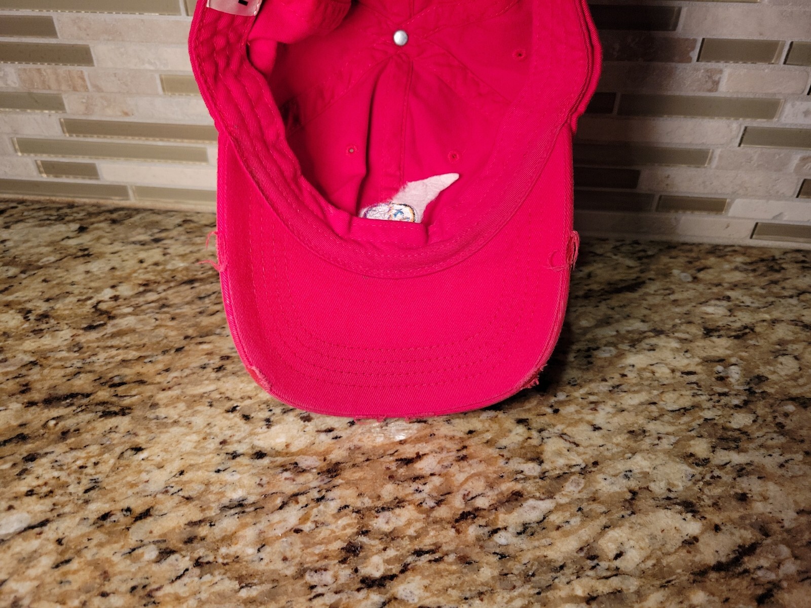Muka hat Cap Red Adjustable One Size Fits All The Original Brand Distressed
